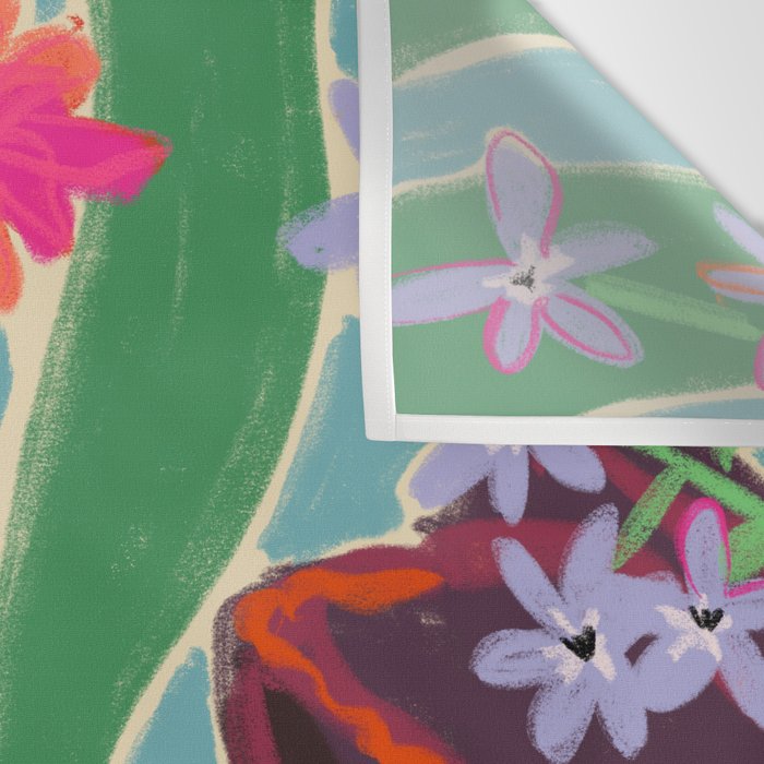 COLOURFUL TULIPS MEDITATION Wall Tapestry Gallery Image 3