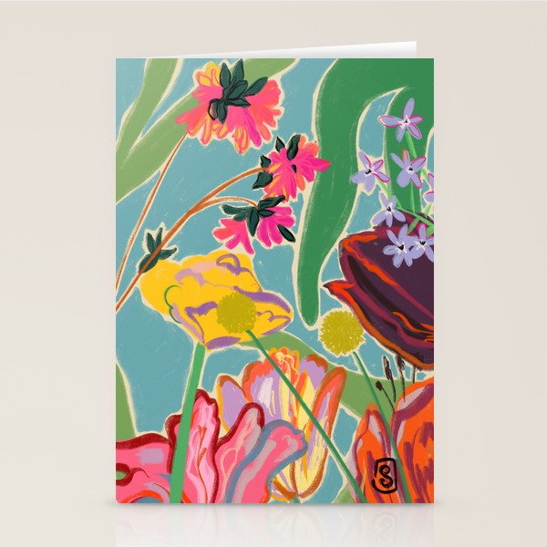 COLOURFUL TULIPS MEDITATION Stationery Card Gallery Image 2