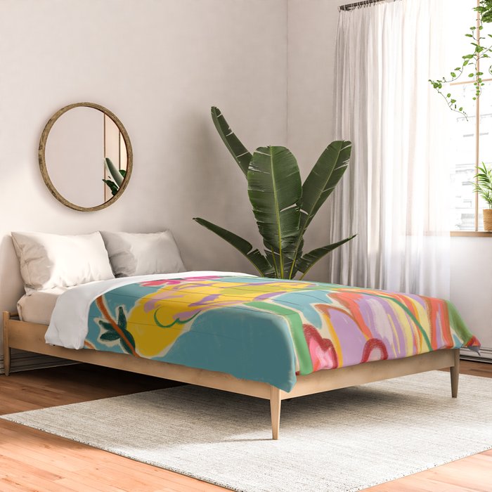 COLOURFUL TULIPS MEDITATION Comforter Gallery Image 2