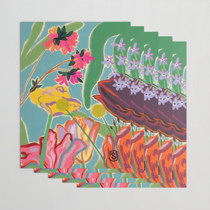 COLOURFUL TULIPS MEDITATION Wrapping Paper Gallery Image 3