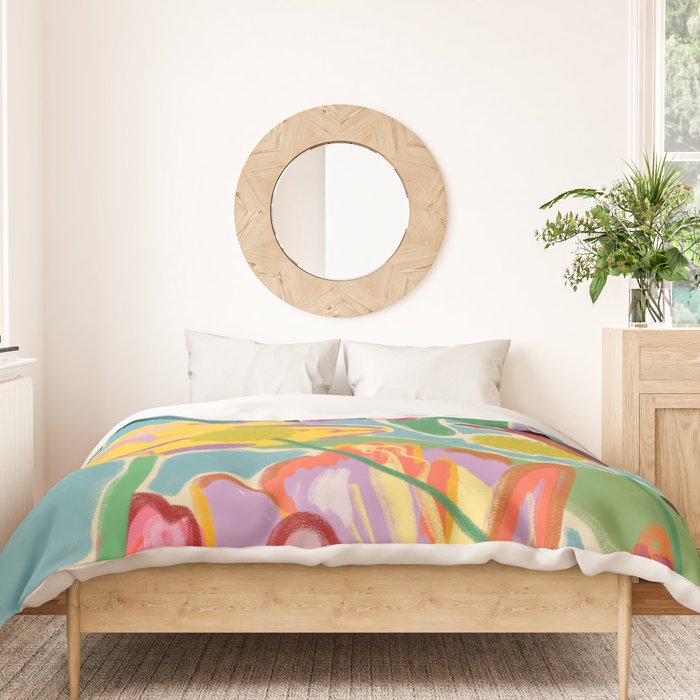 COLOURFUL TULIPS MEDITATION Duvet Cover Gallery Image 3