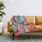 COLOURFUL TULIPS MEDITATION Throw Blanket Gallery Image 1