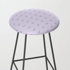 Butterfly Pattern - Lilac Purple Stool Gallery Image 2