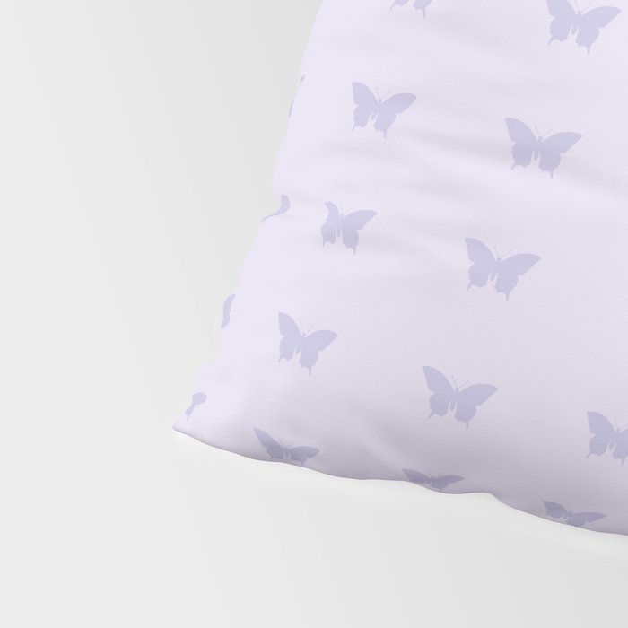 Butterfly Pattern - Lilac Purple Pillow Sham Gallery Image 4