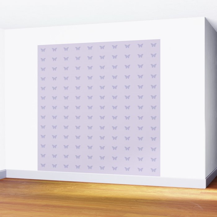 Butterfly Pattern - Lilac Purple Wall Mural Gallery Image 2