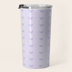 Butterfly Pattern - Lilac Purple Travel Mug Gallery Image 3