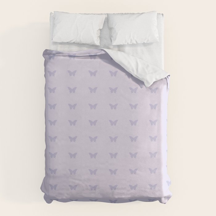 Butterfly Pattern - Lilac Purple Duvet Cover Gallery Image 6