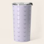 Butterfly Pattern - Lilac Purple Travel Mug Gallery Image 2