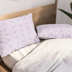 Butterfly Pattern - Lilac Purple Pillow Sham Gallery Image 2