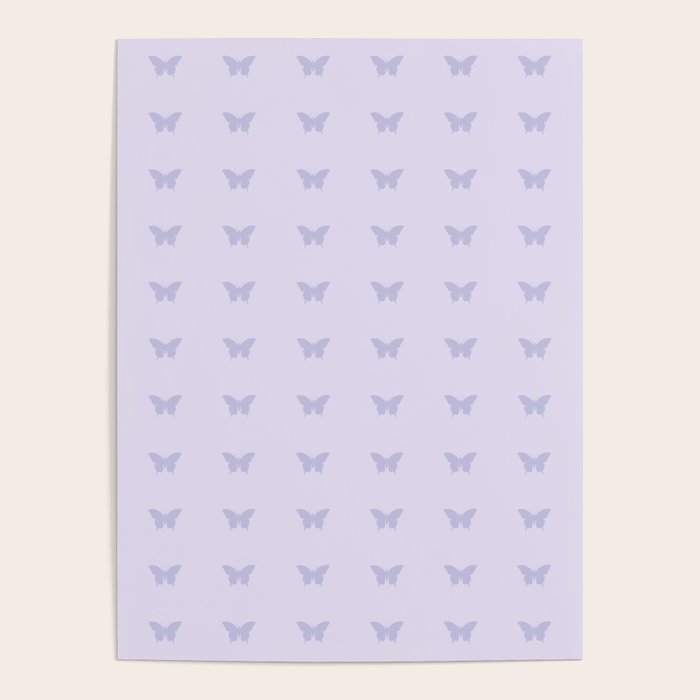 Butterfly Pattern - Lilac Purple Poster Gallery Image 4