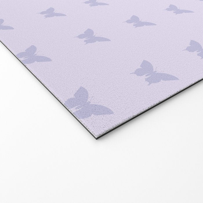 Butterfly Pattern - Lilac Purple Welcome Mat Gallery Image 2