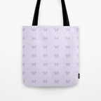 Butterfly Pattern - Lilac Purple Tote Bag Gallery Image 1