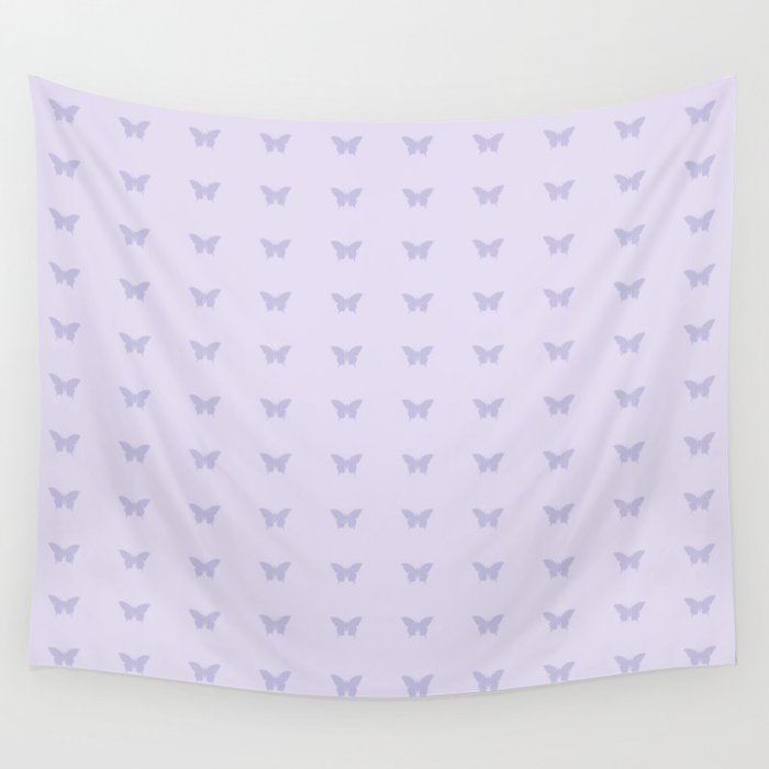 Butterfly Pattern - Lilac Purple Wall Tapestry Gallery Image 4