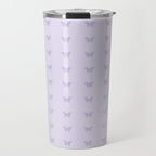 Butterfly Pattern - Lilac Purple Travel Mug Gallery Image 1