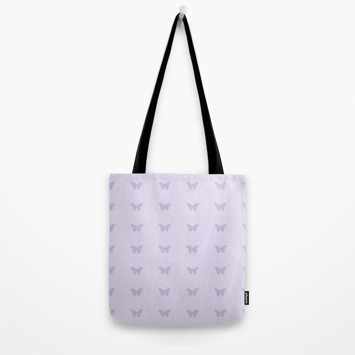 Butterfly Pattern - Lilac Purple Tote Bag Gallery Image 2