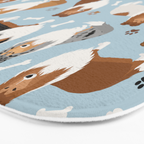 Rough Collie Dog Paws and Bones Pattern Bath Mat Gallery Image 3