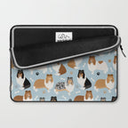 Rough Collie Dog Paws and Bones Pattern Laptop Sleeve Gallery Image 2
