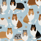 Rough Collie Dog Paws and Bones Pattern Coffee Mug Gallery Image 2