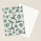 Tipsy Daisies on Celadon  Stationery Card Gallery Image 2