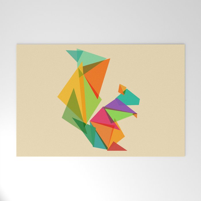 Fractal geometric Squirrel Welcome Mat Gallery Image 1