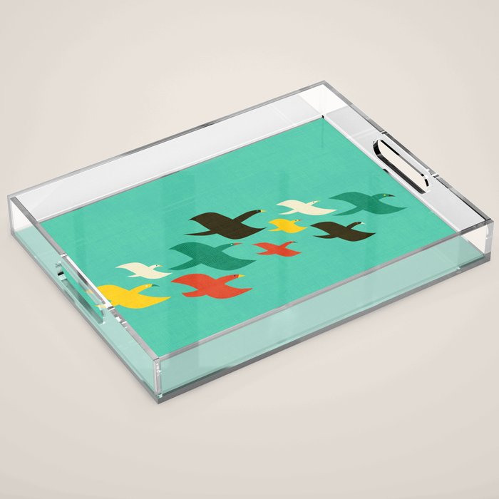 Birds are flying Acrylic Tray Gallery Image 1