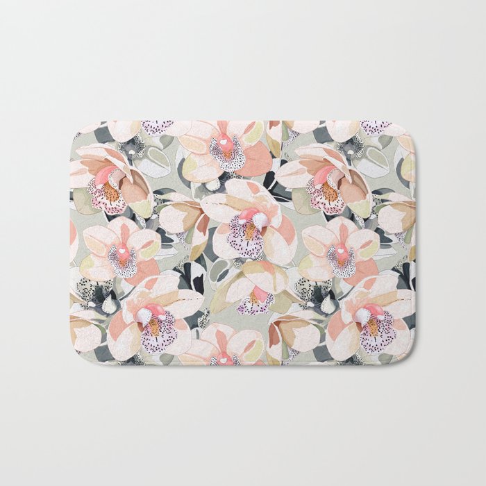 Tropical flowery leafy A Bath Mat Gallery Image 1