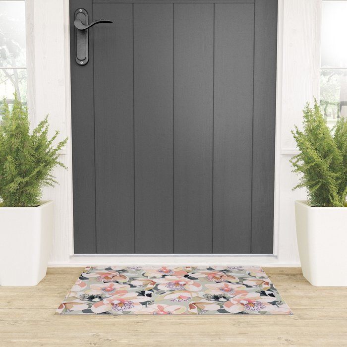 Tropical flowery leafy A Welcome Mat Gallery Image 3