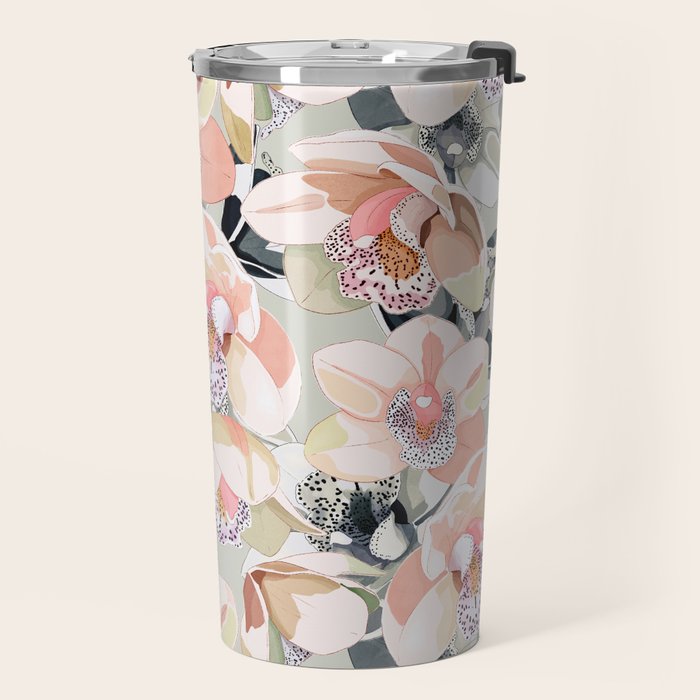 Tropical flowery leafy A Travel Mug Gallery Image 2