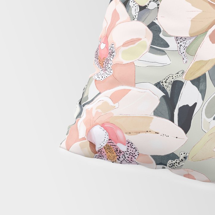 Tropical flowery leafy A Pillow Sham Gallery Image 4