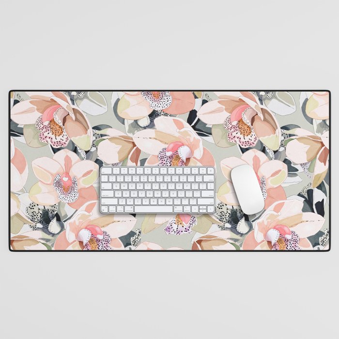 Tropical flowery leafy A Desk Mat Gallery Image 1