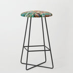 Turquoise Life Of Buddha Thangka Stool Gallery Image 1