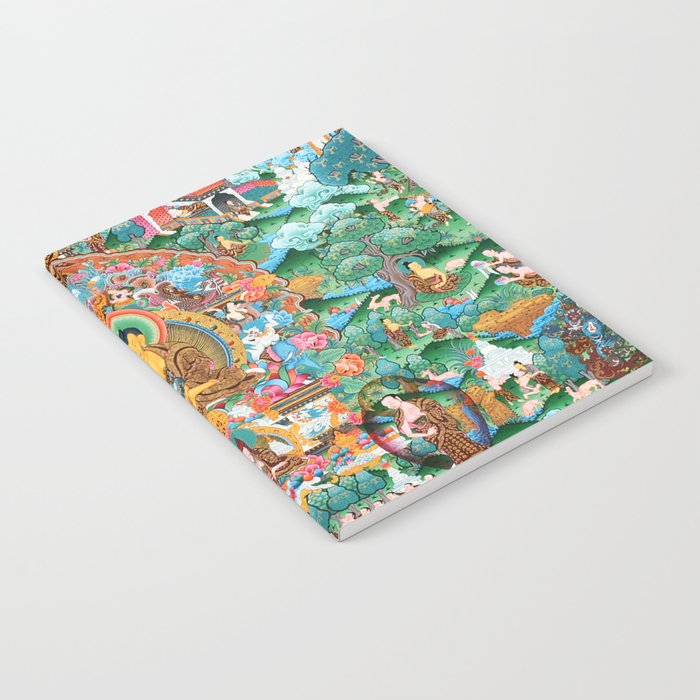 Turquoise Life Of Buddha Thangka Notebook Gallery Image 2
