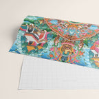 Turquoise Life Of Buddha Thangka Wrapping Paper Gallery Image 2