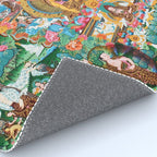 Turquoise Life Of Buddha Thangka Rug Gallery Image 4