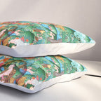 Turquoise Life Of Buddha Thangka Pillow Sham Gallery Image 3