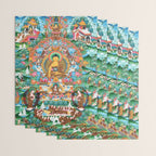 Turquoise Life Of Buddha Thangka Wrapping Paper Gallery Image 3