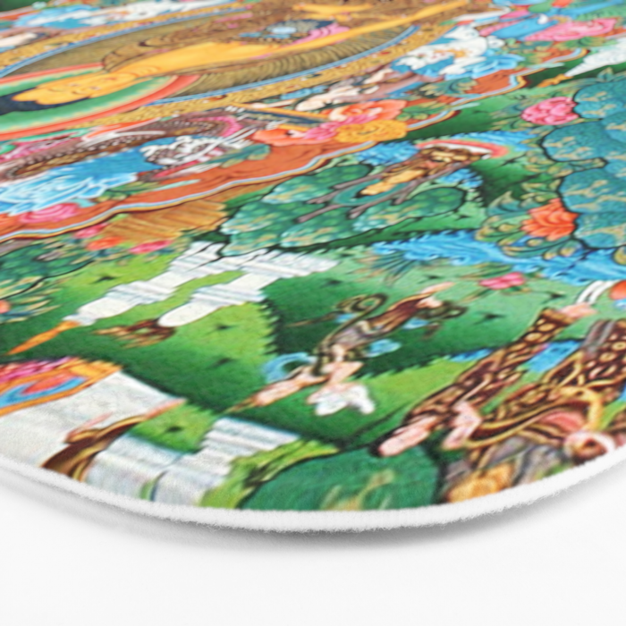 Turquoise Life Of Buddha Thangka Bath Mat Gallery Image 3