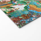 Turquoise Life Of Buddha Thangka Welcome Mat Gallery Image 2