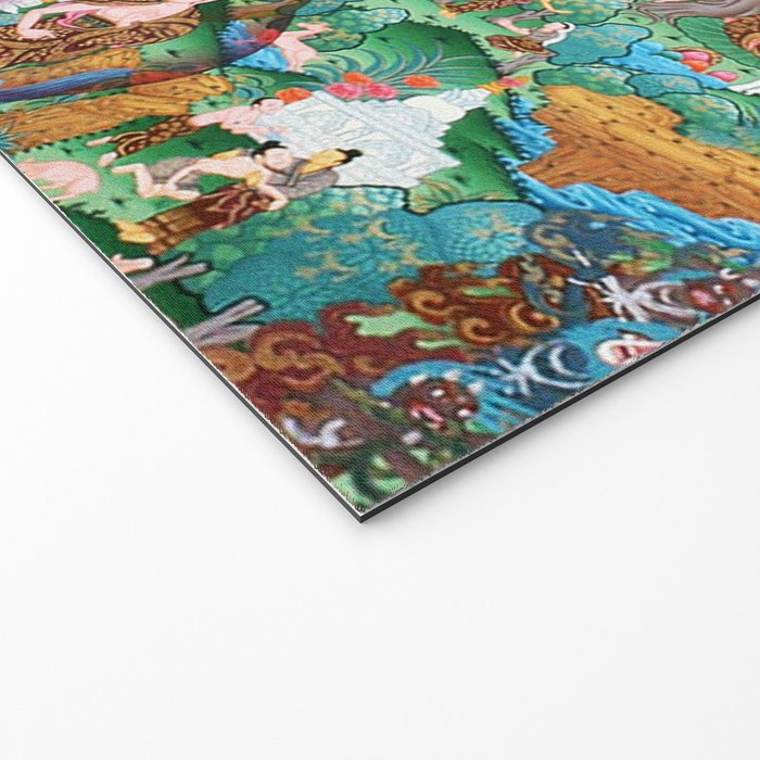 Turquoise Life Of Buddha Thangka Welcome Mat Gallery Image 2