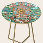 Turquoise Life Of Buddha Thangka Side Table Gallery Image 2