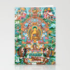 Turquoise Life Of Buddha Thangka Stationery Card Gallery Image 2