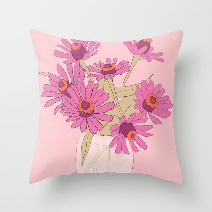 Flowers 16 Throw Pillow Gallery Image 1