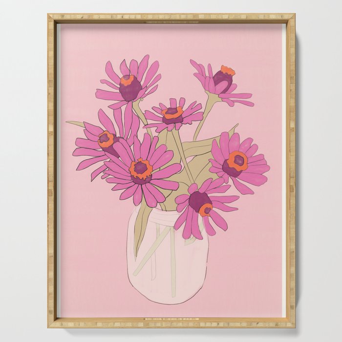 Flowers 16 Serving Tray Gallery Image 1