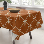 Bows & Ribbons Pattern XIV Rust Tablecloth Gallery Image 3