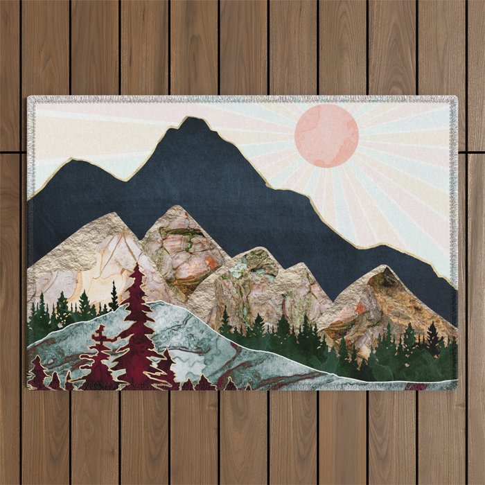 Retro Autumn Vista Outdoor Rug Gallery Image 1