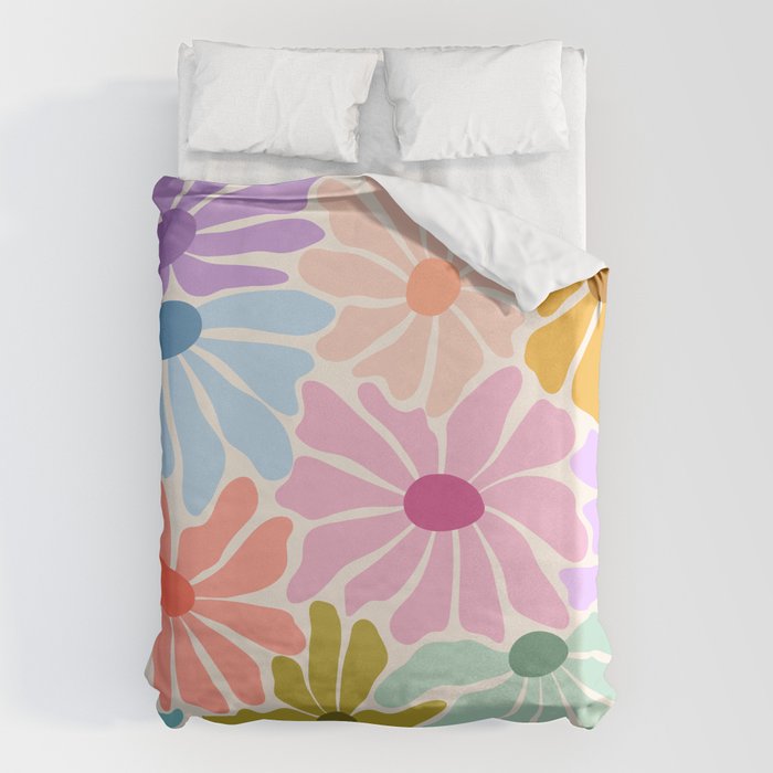 Colors of Joy - Groovy Flowers Duvet Cover Gallery Image 6