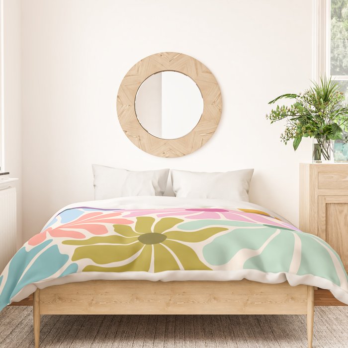 Colors of Joy - Groovy Flowers Duvet Cover Gallery Image 3
