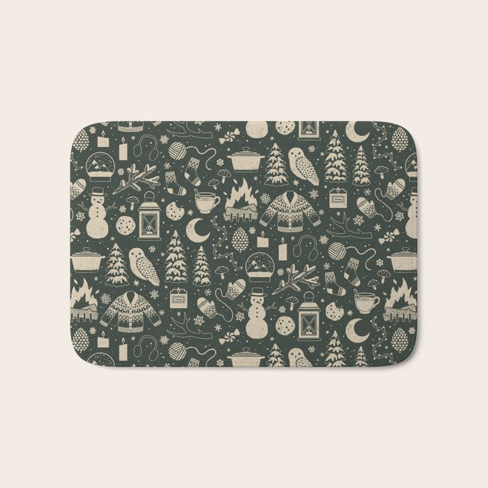 Winter Nights: Forest Bath Mat Gallery Image 1