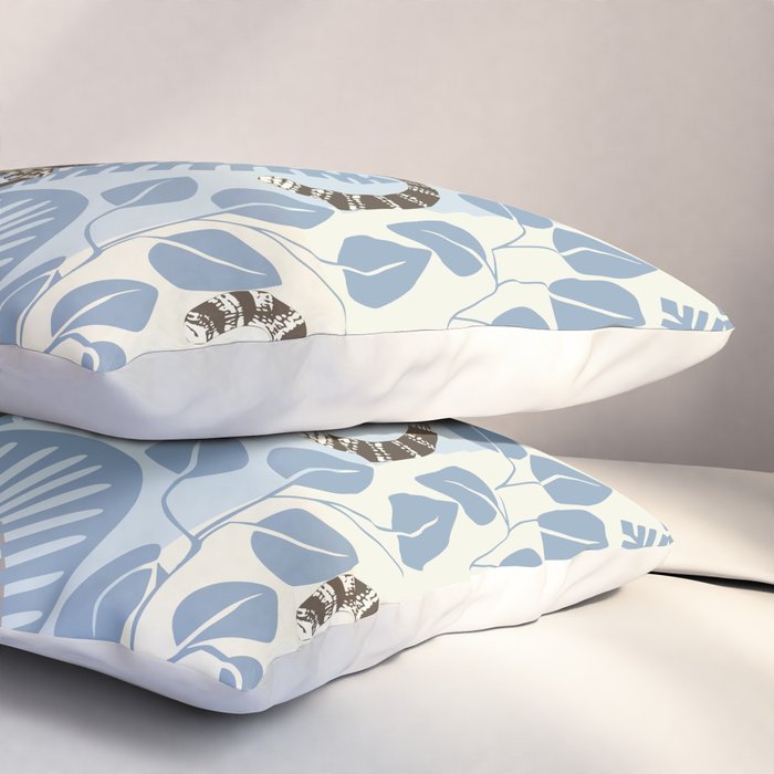 Jungle adventure striped blue Pillow Sham Gallery Image 3