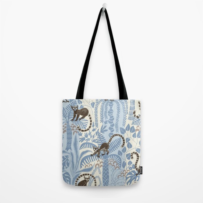 Jungle adventure striped blue Tote Bag Gallery Image 2